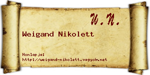 Weigand Nikolett névjegykártya